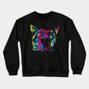 Vibrant Cat Crewneck Sweatshirt